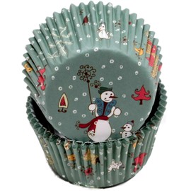 Chef Craft Paper Patterned Christmas Cupcake Liner Set, 200 Count, Multicolor