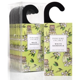 ROSE COTTAGE Large 12 Packs White Gardenia Hanging Closet Deodorizer Air Freshener Long Lasting Scented Sachets Smell Goods for House