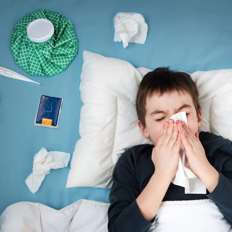 Teyyvn 100-Pack 4-Ply White Facial Tissues Pocket Packs, Mini Pocket