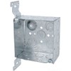 Steel City 52171 CV 1/2 3/4 Pre-Galvanized Steel Square Box with a CV-Bracket and 1/2-Inch and 3/4-Inch Eccentric Knockouts
