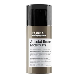 L'Oréal Professionnel Paris Absolut Repair Molecular Mascarilla | Mascarilla sin enjuague reparadora | Protección Térmica | Efecto Anti-Frizz | Para cabello muy dañado | Con tecnología 2% reparador de péptidos + 5 aminoácidos