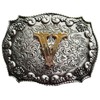 Urban Backwoods Western Letter V Belt Buckle for Interchangeable Belt