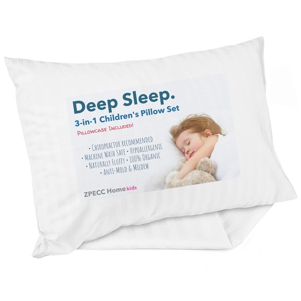 ZPECC ZPECC Toddler Pillow with Pillowcase - 13 x 18