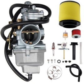 BH-Motor New Carburetor With Fuel Tank Petcock Valve Air Filter Oil Filter Spark Plug For Honda TRX 250 Recon250 TRX250TM TRX250TE Recon 250 Replace 16100-hm8-b01