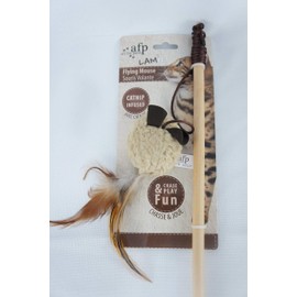 ALL FOR PAWS Lamb Flying Mouse Wand Toy
