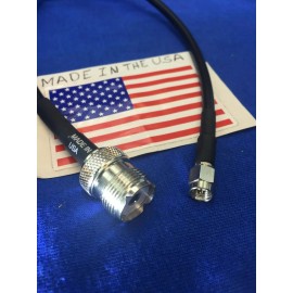 Unbranded/Generic RG58 SMA Male to UHF SO239 Female Adapter Cable 8" for Yaesu FT-270 HAM Radio US