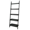 International Concepts 5 Tier Leaning Shelf, Black