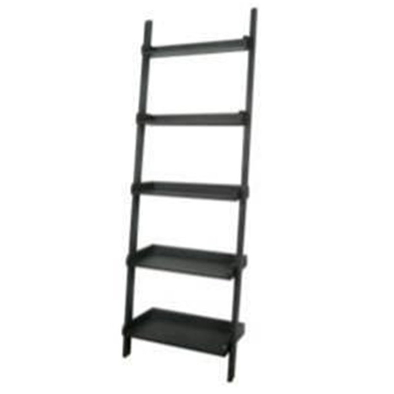 International Concepts 5 Tier Leaning Shelf, Black