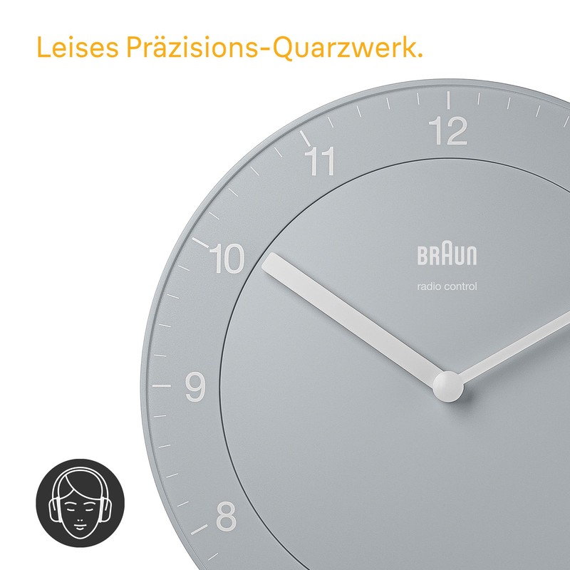 Braun Classic Radio Wall Clock for Central European Time Zone