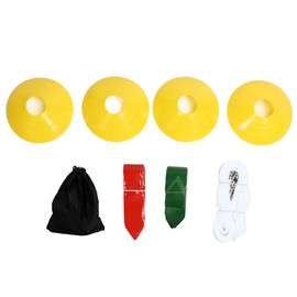 Flag Football Set 10 Player Football Belts Flags Kit 10 Belts 30 Flags 4 Cone for Playing Red and Green