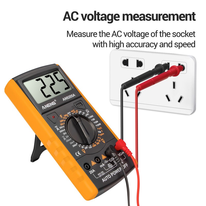 ANENG AN9205A Digital Multimeter 3 1/2 LCD Display 1999 Count