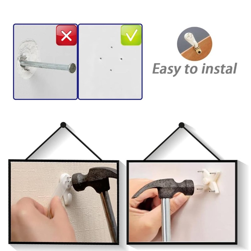 Maierke 100PCS Concrete Wall Hooks Cinder Block Hangers,Pictur