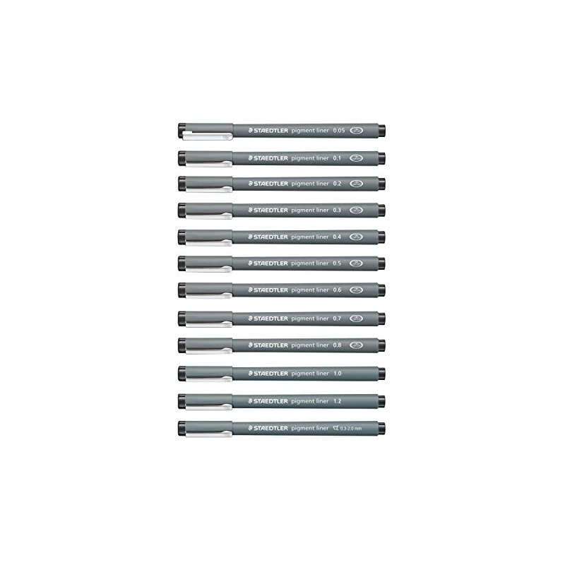 Staedtler 308 AMZ 02 - Pigment Liner Pack, Basic Equipment