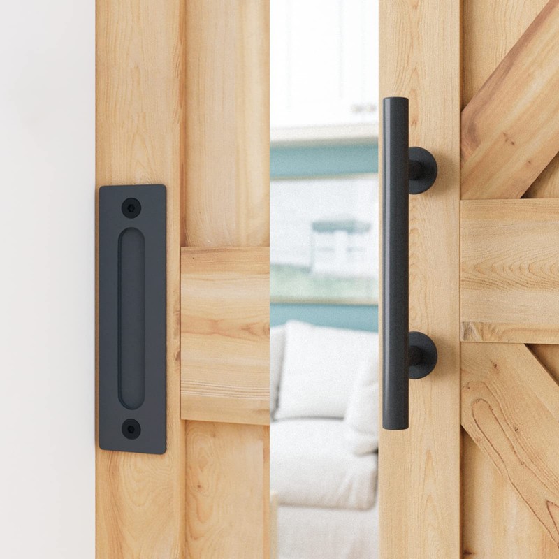 SMARTSTANDARD 12 FT Heavy Duty Sturdy Sliding Barn Door Hardware