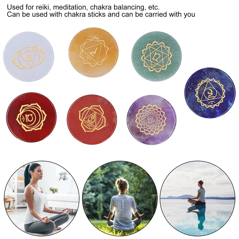 Chakra Stones, Natural Chakra Set Unique for Healing for Meditation