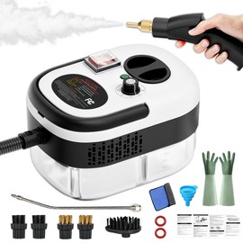 2500W Handheld Steam Cleaner,Portable Car Steamer For Auto Detailing,High-Temperature and Pressure Steam Cleaner For Home, Steam Cleaning Machine for Furniture,Kitchen,Grout,Floor,Tile (03-White)