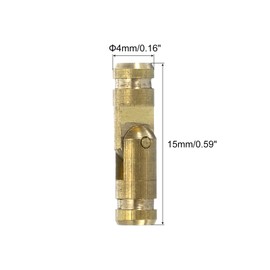 uxcell Invisible Brass Barrel Hinges, 24pcs 4x15mm Brass Contemporary Hidden Hinges for Jewelry Box