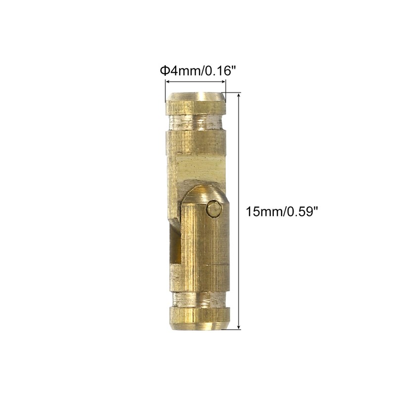 uxcell Invisible Brass Barrel Hinges, 24pcs 4x15mm Brass Contemporary Hidden