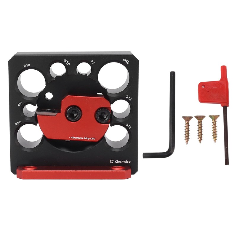 AUNMAS Wood Plug Cutter 8 Holes Adjustable Aluminum Alloy Dowel