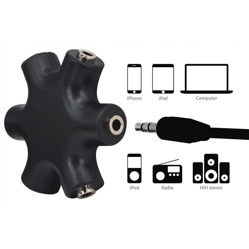 leeyovk Multi Earphone Splitter 3.5mm Earphone Jack Splitter Earphone Splitter