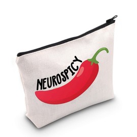 MNIGIU Pepper Lover Gift Neurospicy Makeup Bag Spicy Food Gift Neurologist Thank Gift Neurologist Retirement Gift