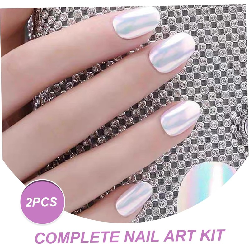 Polvo de uñas cromado de sirena 2 pcs 0, 3