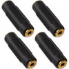 Brvlsoc 3.5mm Stereo Jack Female-to-Female Audio Adapter (4-Pack) – Gold-Plated