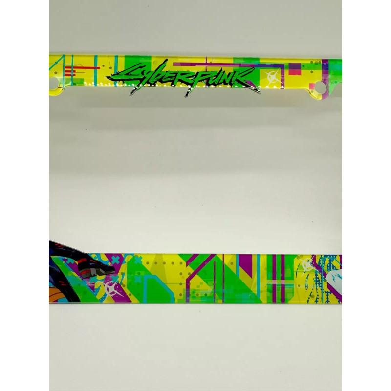 Cyberpunk Edgerunners License Plate Frame with Rebecca and Lucy (Acrylic)