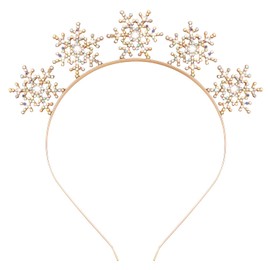 Christmas Headbands for Women Snowflake Hairband Snowflake Tiara Hair Hoop Headpiece Accessories Holiday Party Favors Gifts