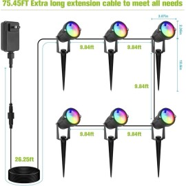 VOLISUN Spotlights Low Voltage Landscape ligths with Transformer Outdoor Uplights 6pack