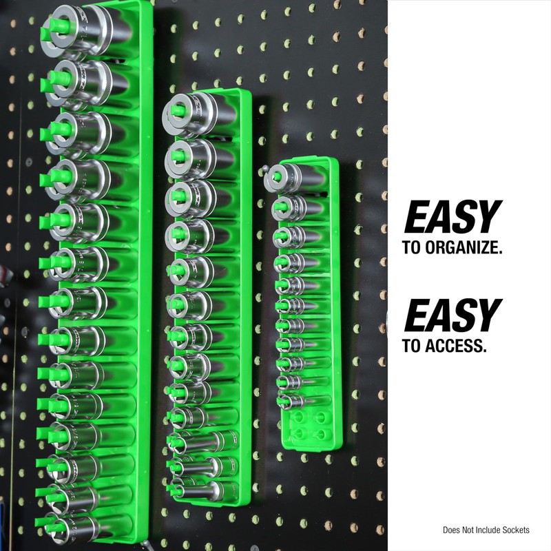 OEMTOOLS 22209 3/8" Drive Socket Tray - Metric, black