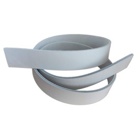 Correa de piel auténtica de 9 a 10 onzas, correa de piel, correa de piel, cinturón de piel natural en blanco. 51-55 pulgadas. (Blanco, 50 mm.)