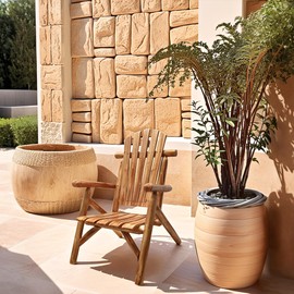 Wooden Adirondack Chair Outdoor Wood Log Furniture Porch Patio Outside Rustic Seating Indoor Lawn Lounge Country Deck Farmhouse Fire Pit, Brown 42.12in Tall