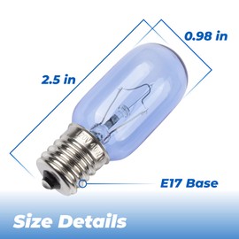 297048600 241552802 Refrigerator Light Bulb Replacement T8 120V 40W Compatible with Whirlpool Electrolux Kenmore Kitchenaid Frigidaire, Replace AP3770086 1056577 AH976993 PS976993 EA976993 (2 Pack)