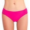 Vogueric Women's Bikini Bottoms Side Shirred Hipster Swimsuit Bottom Low
