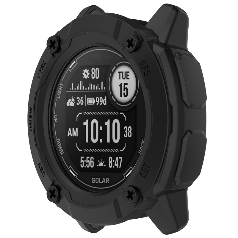 2Pack Case Compatible for Garmin Instinct 2X Solar Protector Bumper