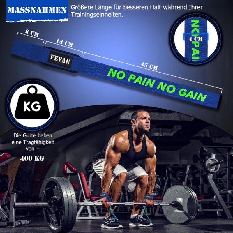 FEVAN Gym, Weightlifting, Weightlifting, Powerlifting, Gym, Deadlift - Lifting Straps