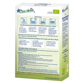 FLEUR ALPINE Organic Baby Porridge Buckwheat Pack of 2 - Delicious Breakfast Porridge | Nutritious and Gluten-Free | Easy Preparation | Baby Food 4+ Months without Added Sugar | 2 x 7 Servings