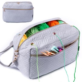 MYBAGZING Crochet Bag Organizer - Knitting Bag - Yarn Storage Organizer - Yarn Bag for Crocheting - Yarn Holder for Crochet Accessories, Crocheting & Knitting Gifts