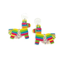 Cinco De Mayo Fiesta Earrings Acrylic Fiesta Chili Pinatas Sombrero Cactus Guitar Maracas Dangle Drop Earring for Women Mexican Theme Carnival Jewelry-horse A