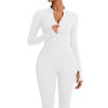 Women Long Sleeve One Piece Workout Jumpsuit Romper Bodysuit Tummy