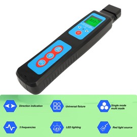 Live Fiber Identifier with VFL and Power Meter, 800-1700nm Red Light Source 10km Range 270Hz 1KHz 2KHz Optic Fiber Tester, Fiber Detector Fiber Traffic Identifier with Sound Prompt