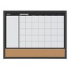 MasterVision 3-in-1 Calendar Planner Board, Black Frame, 18 x 24