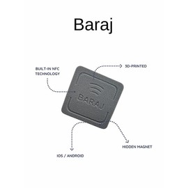 Safefine Baraj Original Digital Wellness NFC Device 3D Printing Technology NFC Control Apps & Managing Screen Time - Black