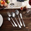 KEAWELL Premium 45-Piece Louise Silverware Set, 18/10 Stainless Steel, Service