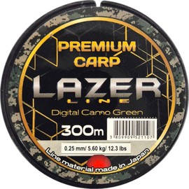 Lazer Line Premium Carp Monofilament Fishing Line 300 m Diameter 0.25 mm Test 5.6 kg
