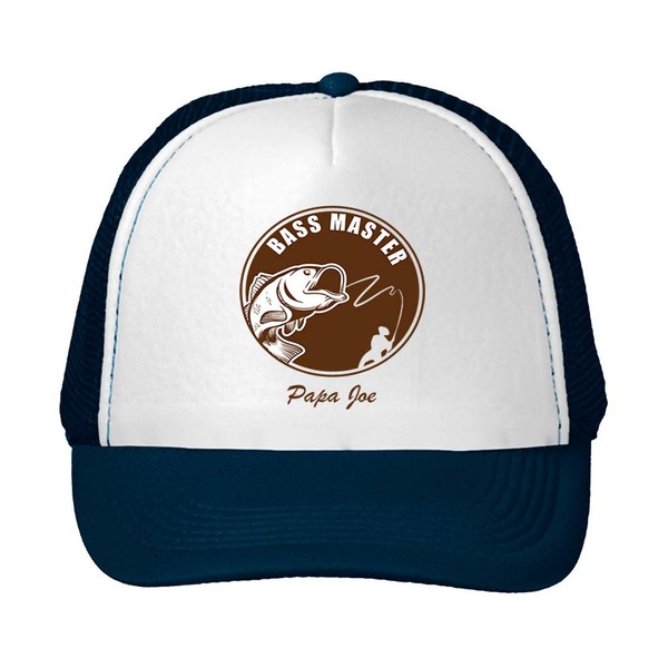 Personalized Custom Text Bass Master Fishing Unisex Adult Snaps Polyester