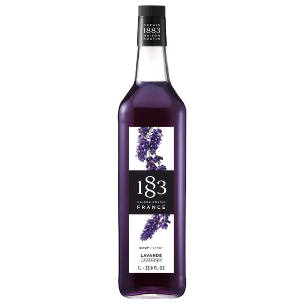 1883 Maison Routin - Lavender Syrup, Pure and Satisfying, Great for Cocktails and Sodas, Made in France (33.8 oz)
