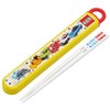 Skater ABS2AMAG Children's Chopsticks and Chopsticks Case Set, Silver Ion