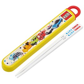 Skater ABS2AMAG Children's Chopsticks and Chopsticks Case Set, Silver Ion Ag+ Antibacterial Tomica 21 6.5 cm